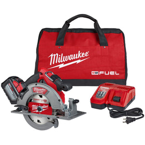 M18 FUEL 18-Volt Lithium-Ion Brushless Cordless 7-1/4 in. Circular Saw Kit with One 12.0Ah Battery, Charger