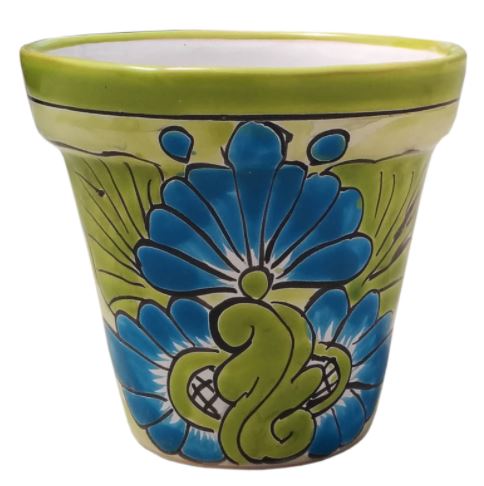 Talavera 14 in. H X 14.5 in. W X 14.5 in. D Ceramic Planter