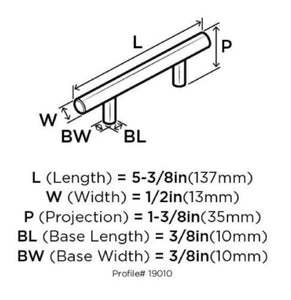 Amerock Bar Cabinet Pull 3 in. Oil-Rubbed Bronze 5 pk