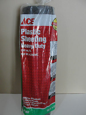 Plastic Sheeting 4 mil T X 10 ft. W X 25 ft. L Polyethylene Black