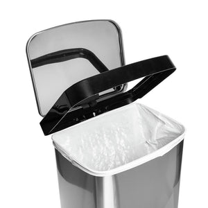 Honey-Can-Do 50L Soft-Close Stainless Steel Trash Can