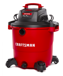 Craftsman 20 gal. Corded Wet/Dry Vacuum 12 amps 120 volt 6.5 hp Red 30 lb.