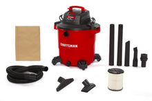 Load image into Gallery viewer, Craftsman 20 gal. Corded Wet/Dry Vacuum 12 amps 120 volt 6.5 hp Red 30 lb.