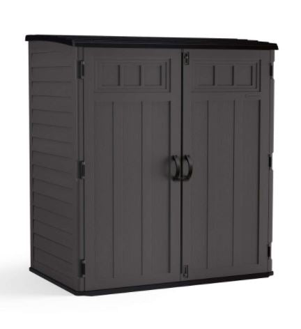 Suncast 6 ft. x 3 ft. Plastic Vertical Storage Shed with Floor Kit