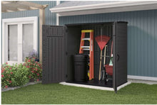 Load image into Gallery viewer, Suncast 6 ft. x 3 ft. Plastic Vertical Storage Shed with Floor Kit