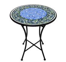 Load image into Gallery viewer, Living Accents Infinity 3 pc. Black Iron Mosaic Bistro Set